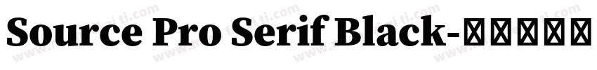 Source Pro Serif Black字体转换